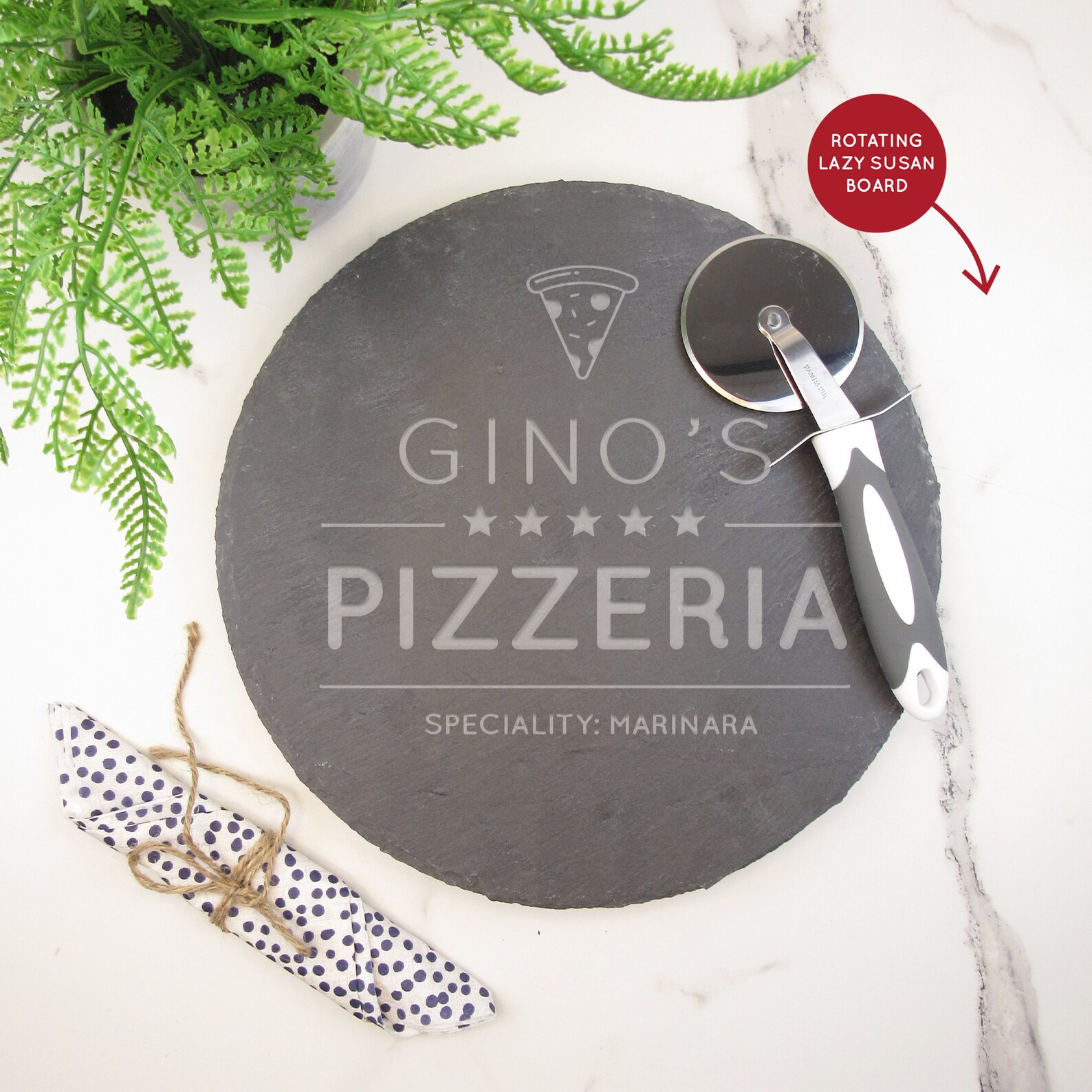 Pizza Board Schiefer faul Susan personalisierte Servierplatte | Etsy