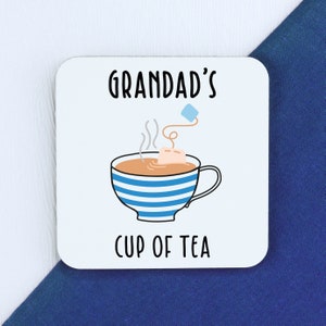 Personalised Grandad's Tea & Biscuits Board with Coffee Mug Option, Wood Treat Board, Father's Day, Birthday Gifts for Grandpa, Dad