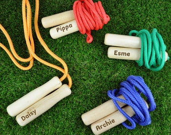 Wooden Handle Skipping Rope Children Kids Exercise Jumping Game Toy Fitness Gym 