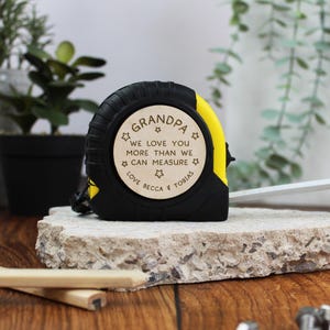 Personalised Grandad 3M 5M 7.5M Tape Measure | Grandad DIY Tool | Father's Day Gift for Him, Grandad, Dad | I Love You More Than Can Measure