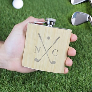 Petaca de golf, petaca de golf personalizada con monograma, regalo para amantes del golf, regalo para golfistas, regalo de golf para papá, regalo de despedida de soltero de golf, fin de semana de golf