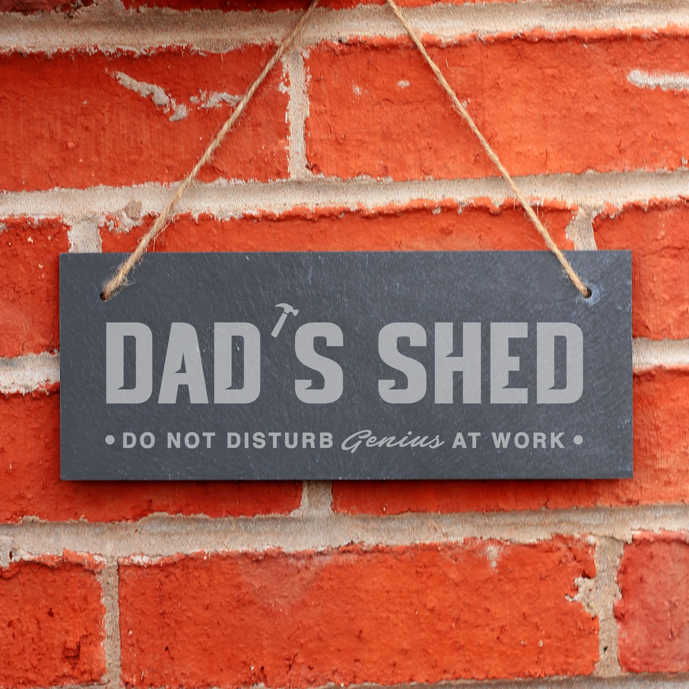 Personalised Door Sign Dad's Shed Hanging Slate Plaque Unique Father's ...