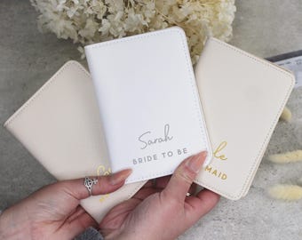 Personalised Wedding Role Passport Holder, Personalised Passport Cover, Holiday Travel Gift for Her, Destination Wedding Passport Covers