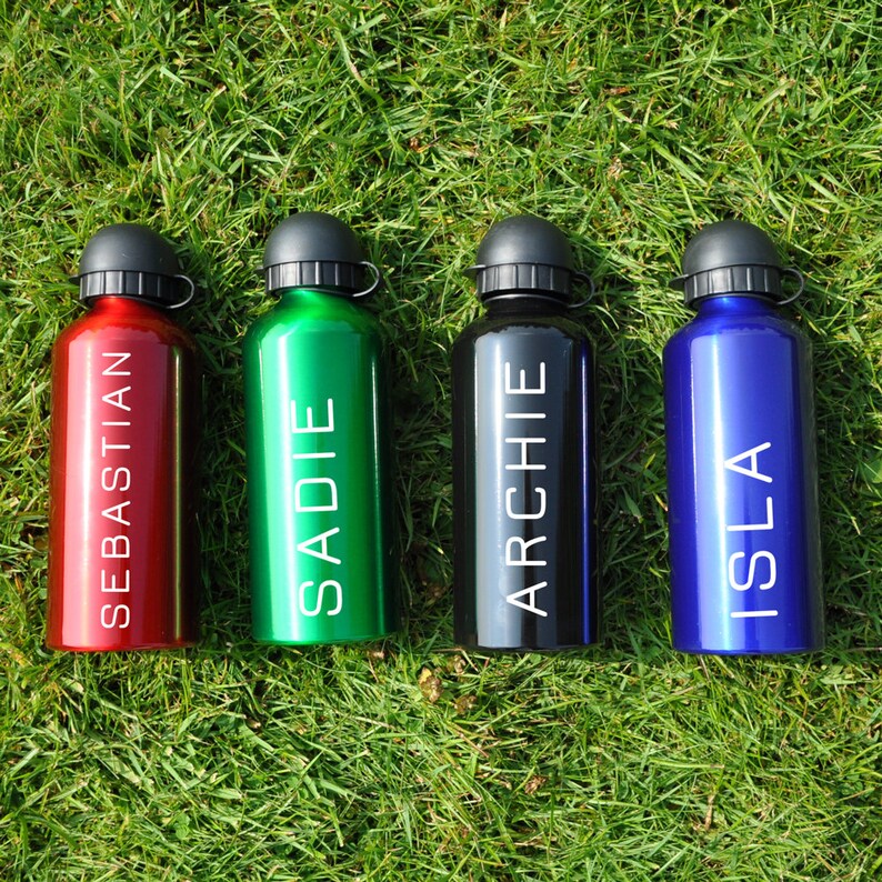 Personalised Name Kids Water Bottle Engraved Aluminium with Etsy