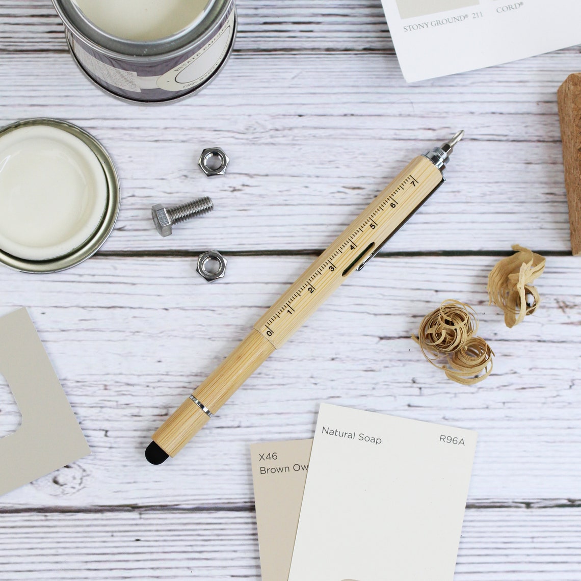 DADDY 6 in 1 Wooden Multifunction Pen With Spirit Level Ruler ...