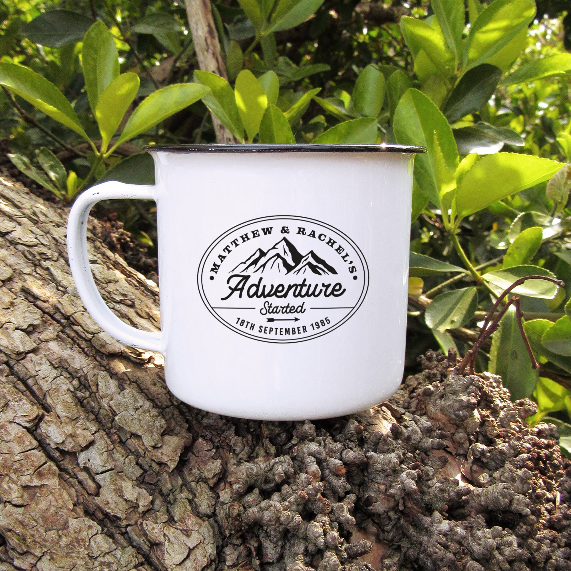 Personalised Adventure Started Mug 13oz Travel Camping Enamel Etsy UK