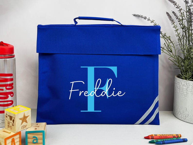 School Book Bag | Back to School | Personalised Bookbag | Girls | Boys | School Bag with Name | Choice of Colours | Primary School | Nursery