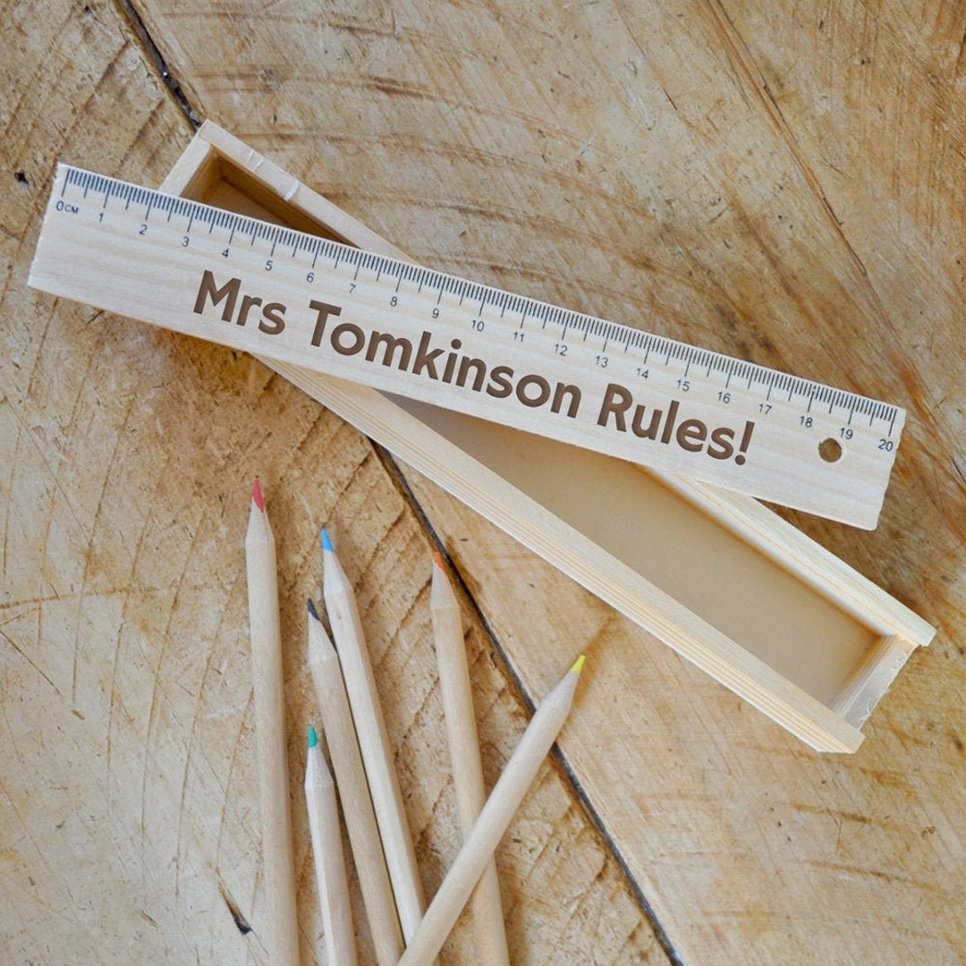 Regla De Madera Con Diseño Unicornio - 20cm (Regalo Escolar), image size:1080x1080