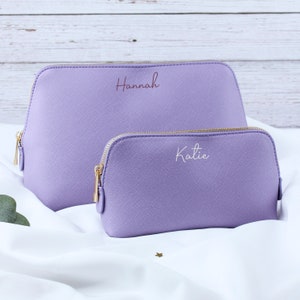 Trousse de toilette personnalisée pour demoiselle d'honneur, cadeau de mariée, cadeau de demoiselle d'honneur, maquillage N'IMPORTE QUEL NOM, cosmétique, trousse de beauté
