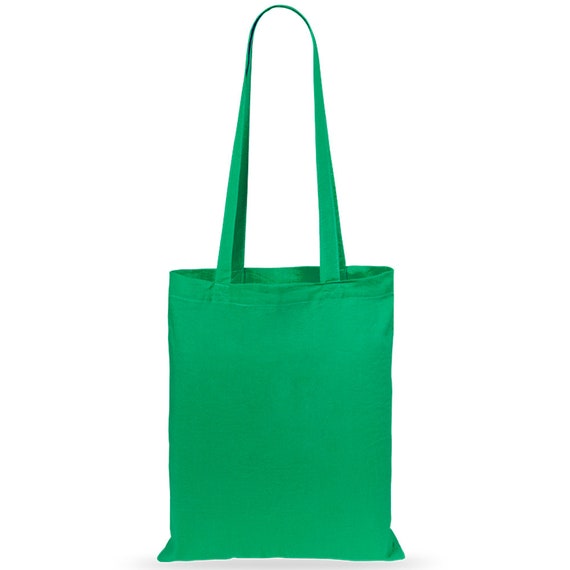 Plain Coloured Cotton Shopping Tote Shoulder Bags Available in 14