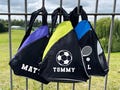 Personalised Kids Sports Bag, Custom Mono Strap Rucksack with Football or Tennis Icon, Boys Crossbody Backpack, Unisex PE Kit Bag with Name