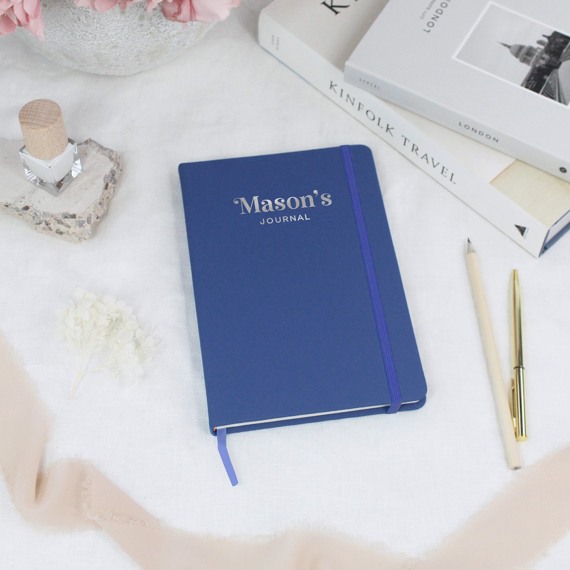 Personalised Journal Notebook, Soft Touch Hardback A5 Lined Journal Any Name, Travel Dream Journal, To Do List, 2024 Planner Stationery