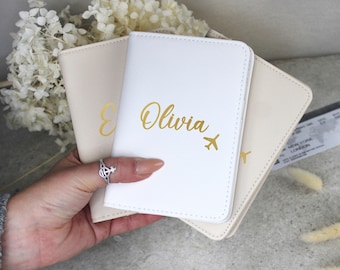Personalised Passport Holder, Personalised Passport Cover, Holiday Travel Gift for Her, Destination Wedding Passport Covers, Aeroplane Gift