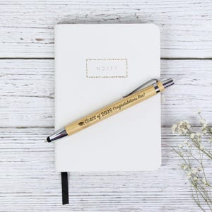 Class of 2025 Personalised Graduation Bamboo Ballpoint Pen & Mechanical Pencil Gift Set Congratulations Student With Message Option