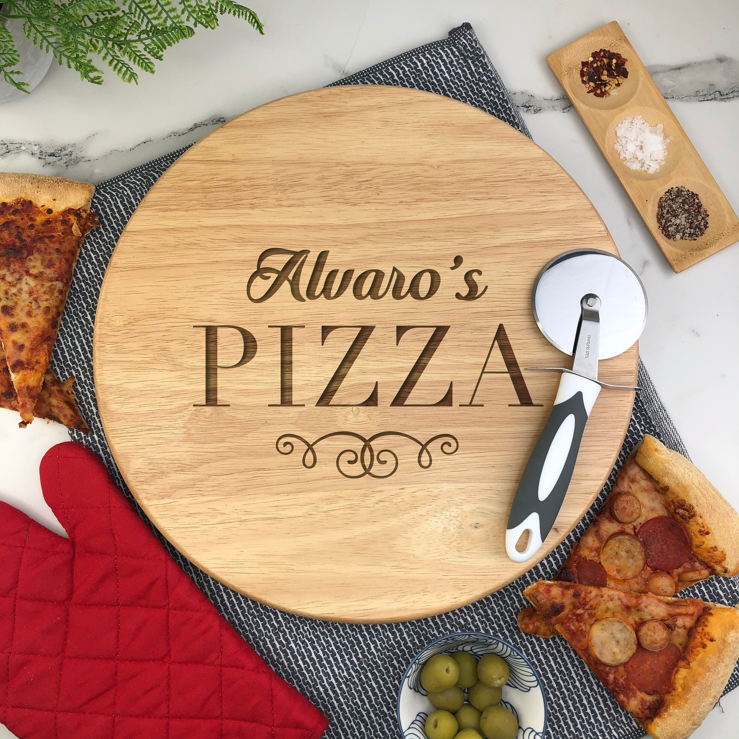 Lazy Susan Personalisierte Pizza Servierplatte große Pizza Etsy