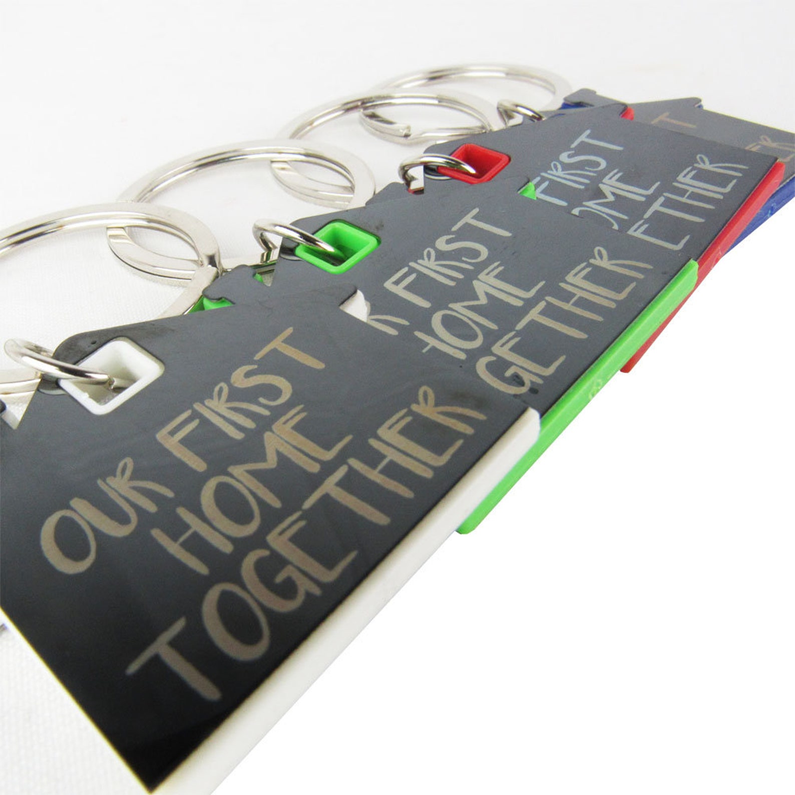 House Shaped Key Ring, New Home, Our First Home Together Metal Keychain ...