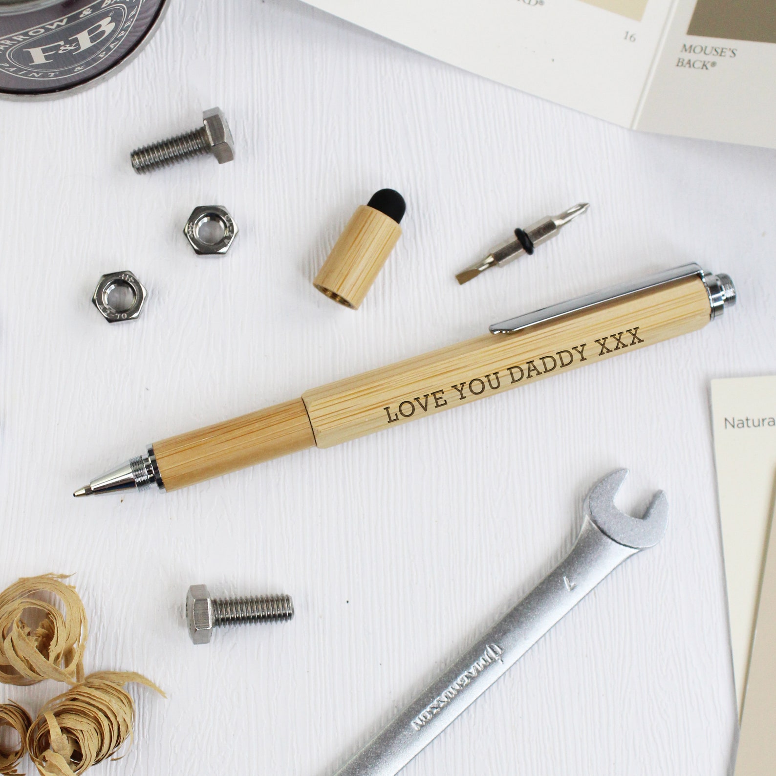 DADDY 6 in 1 Wooden Multifunction Pen With Spirit Level Ruler ...