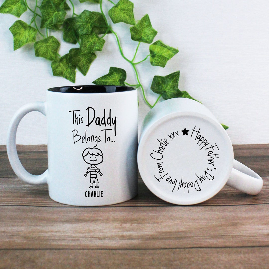 Fathers Day This DADDY BELONGS TO Mug, Personalised Family
