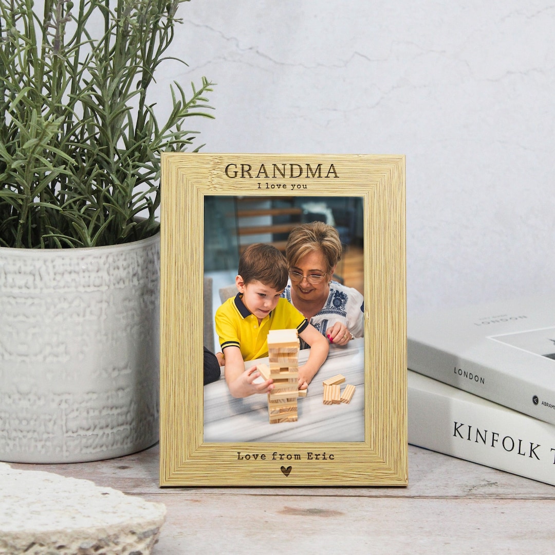 OFFERTA! Cornice CON DEDICA E NOMI portafoto in legno regalo per papà idea