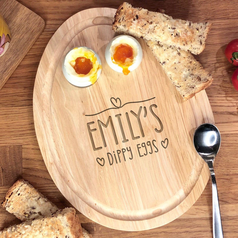 Egg Shaped Personalised Dippy Eggs Board With Custom Name and Etsy UK