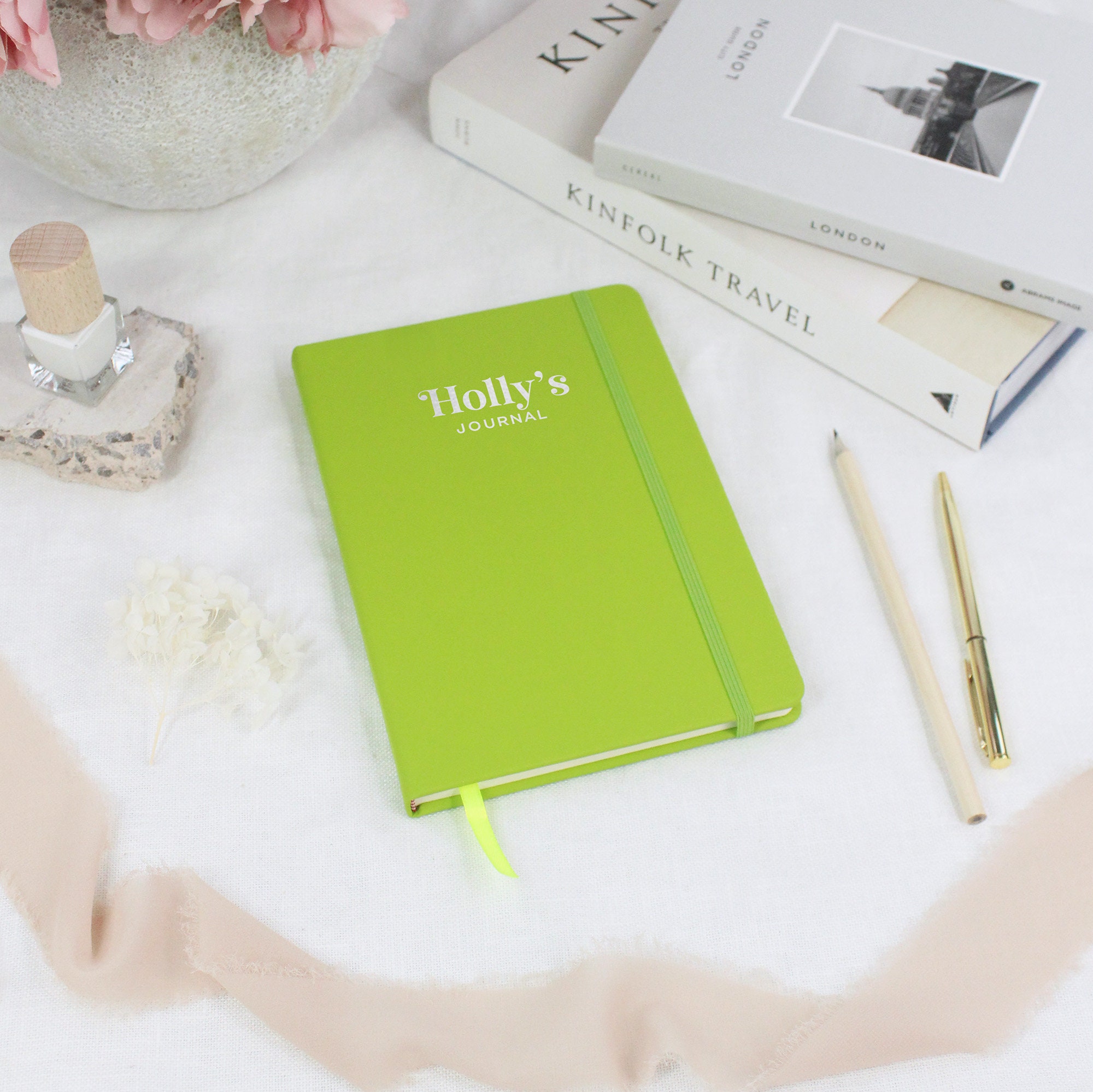 Personalised Journal Notebook, Soft Touch Hardback A5 Lined Journal Any Name, Travel Dream Journal, To Do List, 2024 Planner Stationery