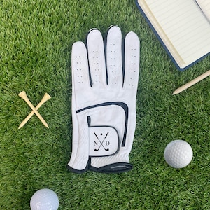 Personalisierter Herren-Golfhandschuh aus Leder mit Initialen, monogrammiertes Golfzubehör, Linkshänder-Golfhandschuh, 5 Größen (S-XL), Golfgeschenk für ihn Bild 11