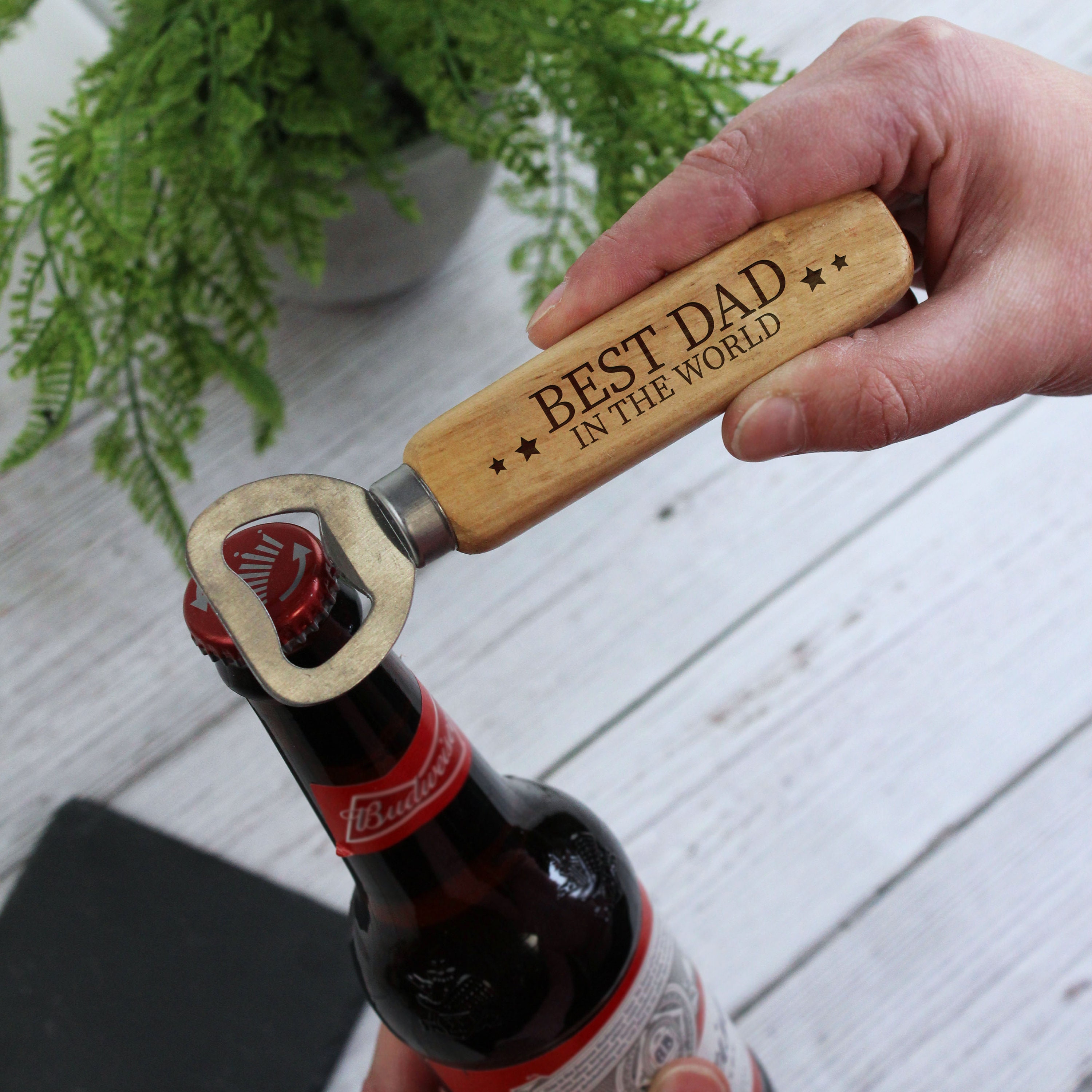 Personalised Bottle Opener for Dad Best Dad in the World -  Israel