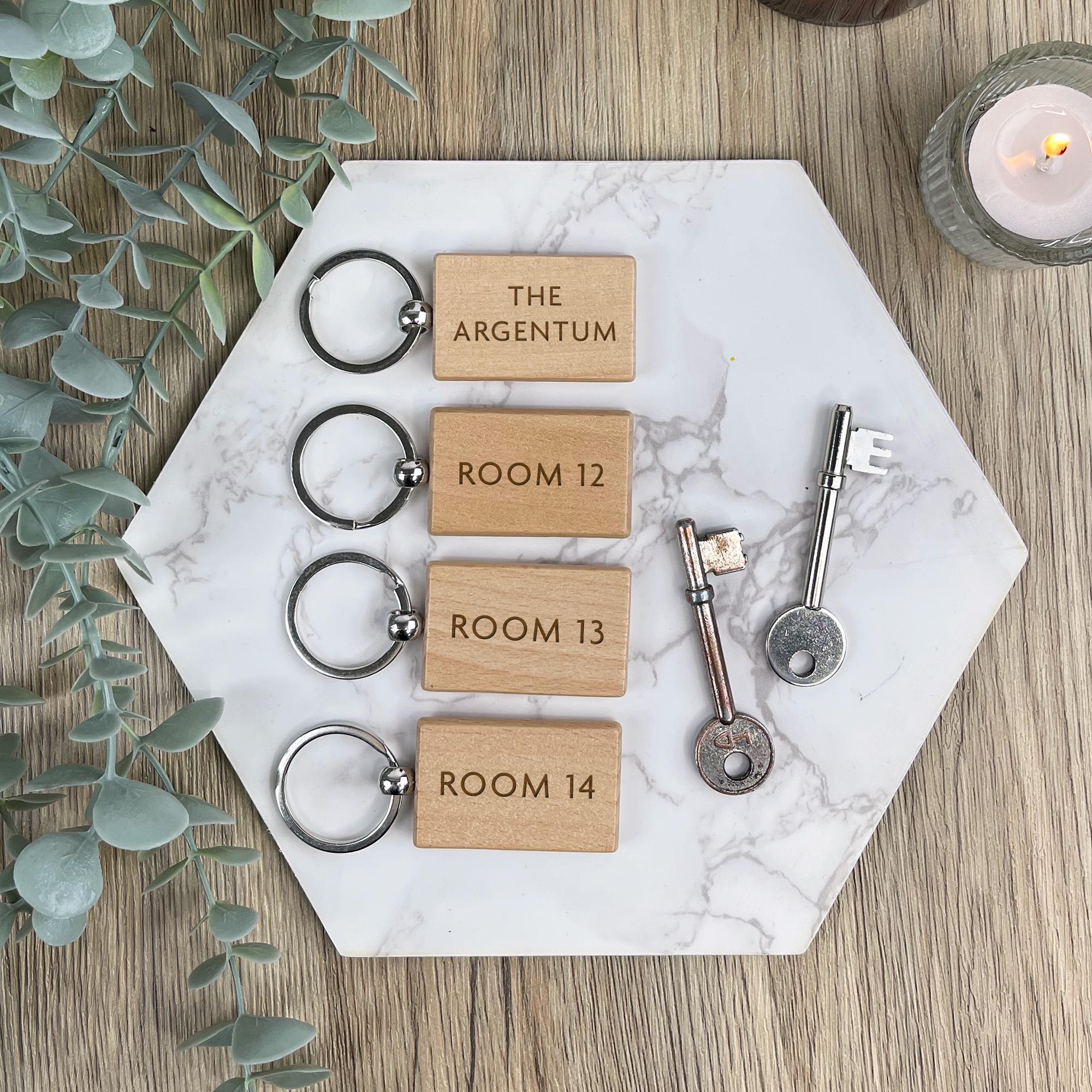 Hotel Key Rings Designs Personalised Wooden Hotel Keyring | Engraved Hotel Room Number Keychain ...