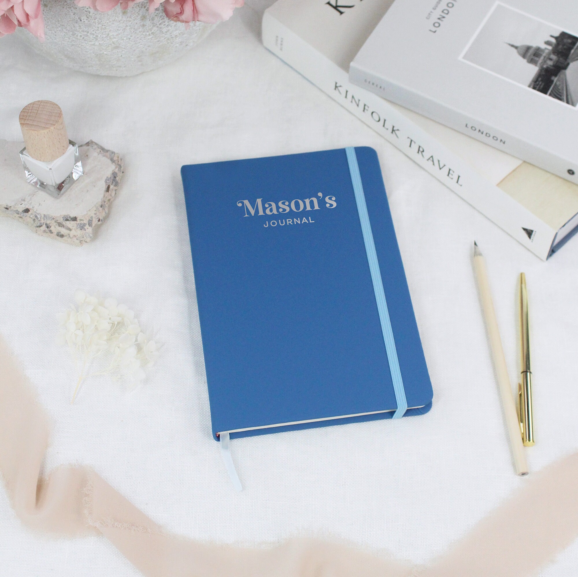 Personalised Journal Notebook, Soft Touch Hardback A5 Lined Journal Any Name, Travel Dream Journal, To Do List, 2024 Planner Stationery