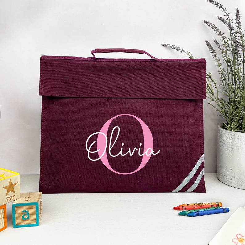 School Book Bag | Back to School | Personalised Bookbag | Girls | Boys | School Bag with Name | Choice of Colours | Primary School | Nursery