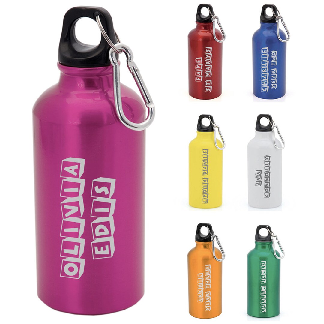 Kids Character Aluminium School Water Bottles 400 ML ideal Gift for Boys &  Girls