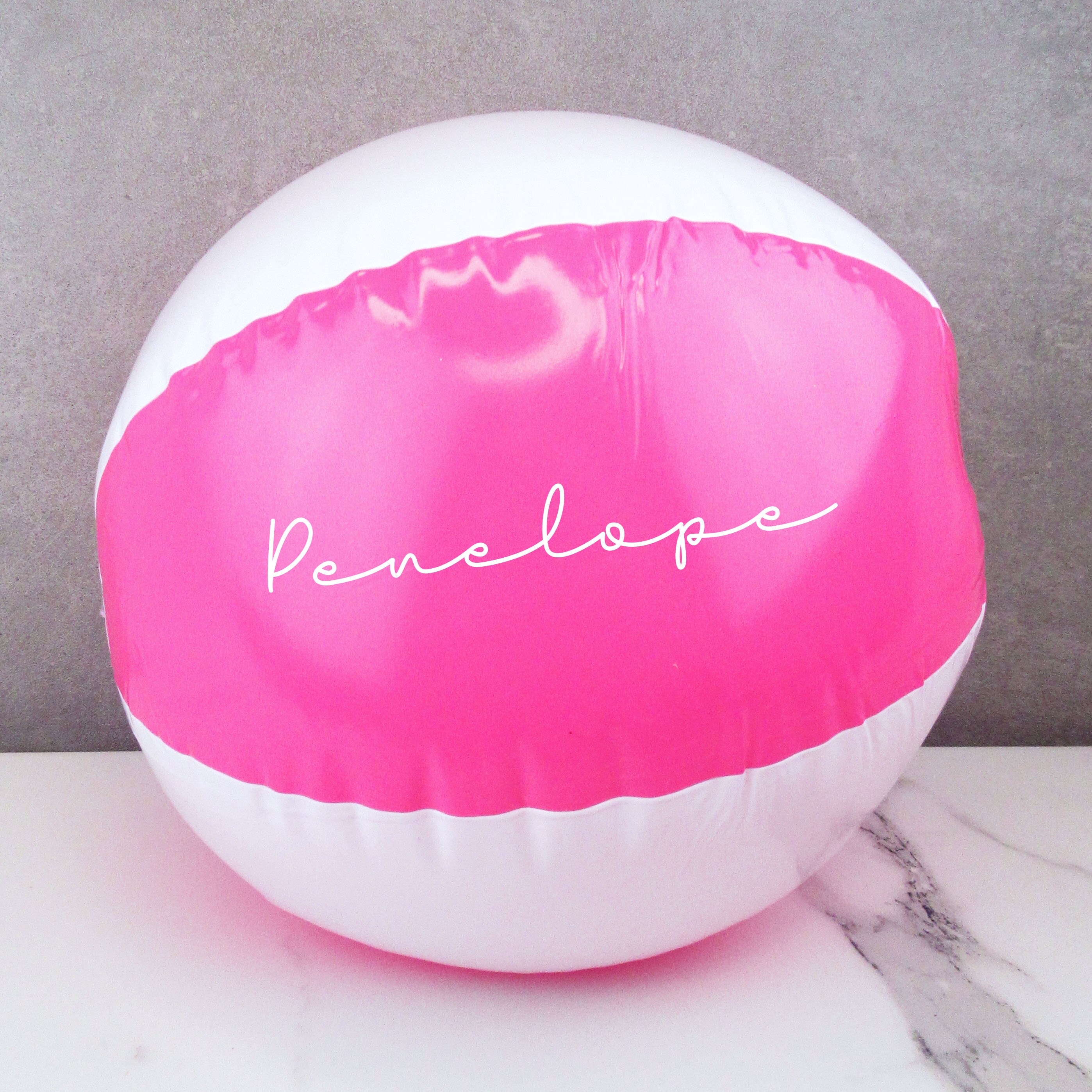 Personalised Vinyl 9 Inflatable Pink Beach Ball Pool Etsy UK