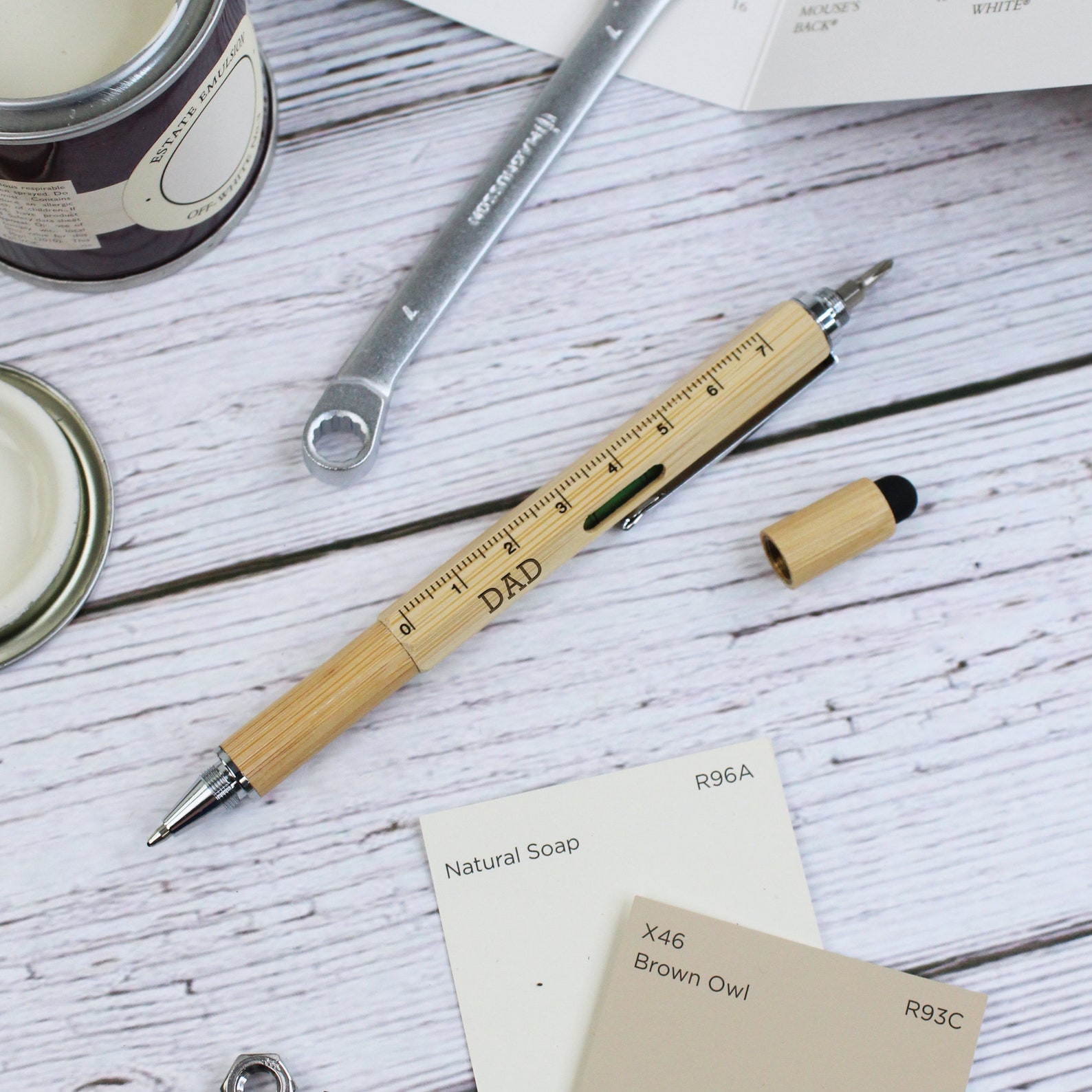 DADDY 6 in 1 Wooden Multifunction Pen With Spirit Level Ruler ...
