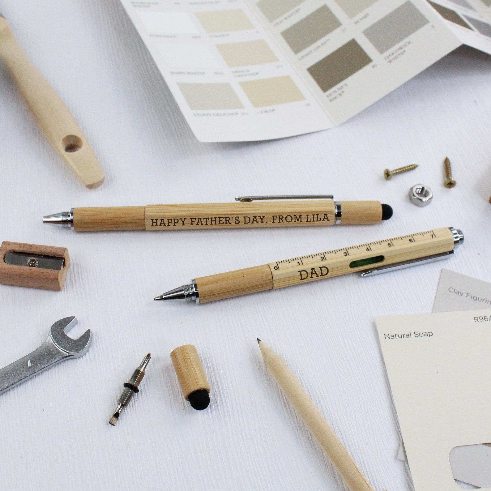 DADDY 6 in 1 Wooden Multifunction Pen With Spirit Level Ruler ...