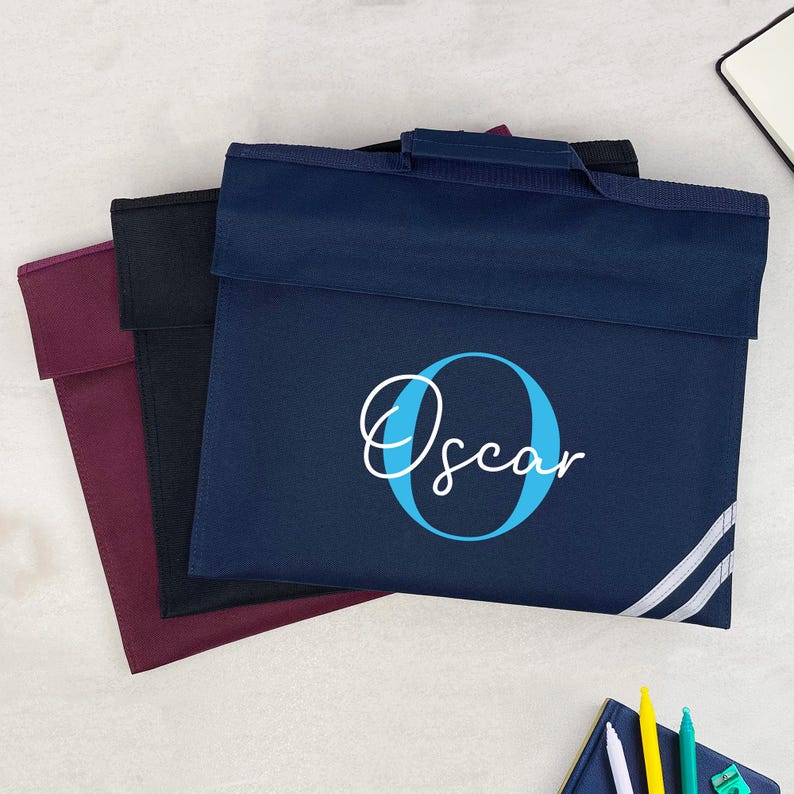 School Book Bag | Back to School | Personalised Bookbag | Girls | Boys | School Bag with Name | Choice of Colours | Primary School | Nursery