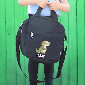 Dinosaur Lunch Bag, Personalised Childrens Lunch Bag, Kids Back To School Lunch Bag, Boys Insulated Cooler Bag, Nursery, Primary School Gift