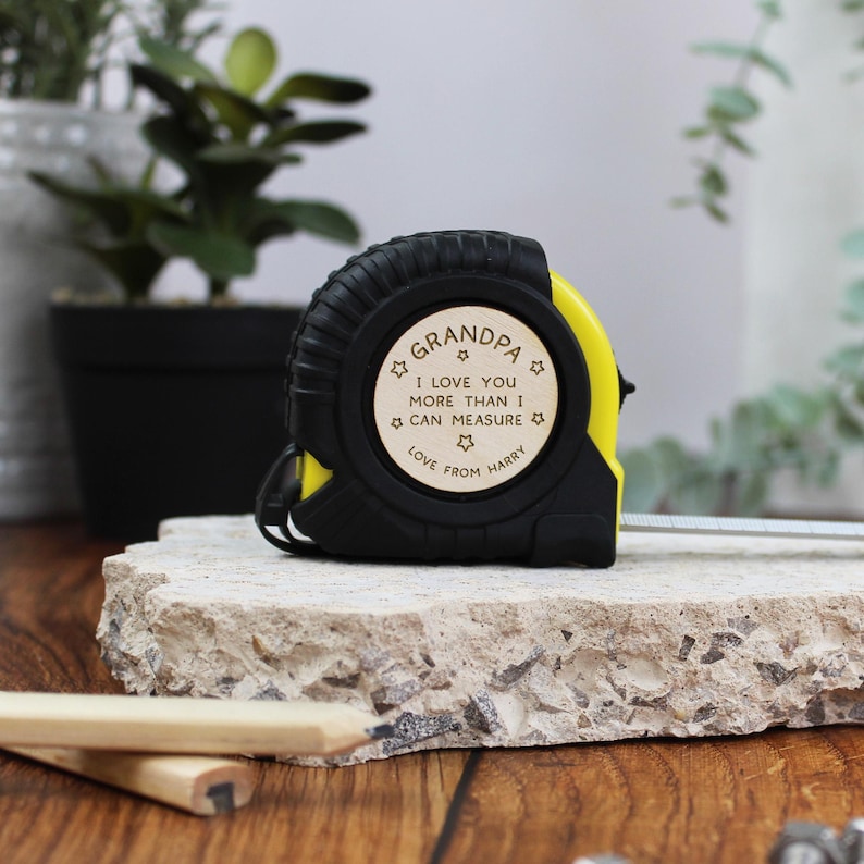 Personalised Grandad 3M 5M 7.5M Tape Measure | Grandad DIY Tool | Father's Day Gift for Him, Grandad, Dad | I Love You More Than Can Measure