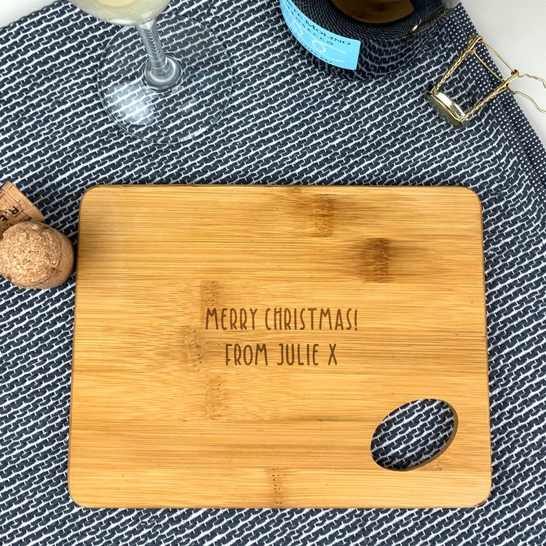 Personalised Prosecco Preparation Cutting Chopping Board, Prosecco Engraved Bamboo Wood, Fizz Preparation Station, Your Prosecco Bar Sign image 6