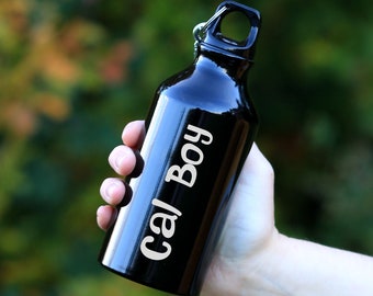 EBuyGB Personalized Kids Water Bottle With Carabiner Clip For School