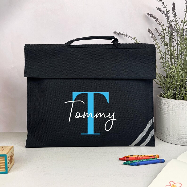 School Book Bag | Back to School | Personalised Bookbag | Girls | Boys | School Bag with Name | Choice of Colours | Primary School | Nursery