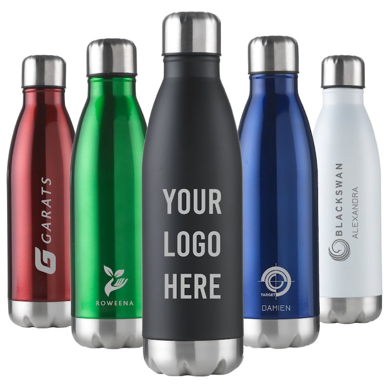 Custom Engraved Water Bottle Promotional Logo Personalised Etsy