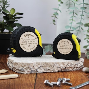 Personalised Grandad 3M 5M 7.5M Tape Measure | Grandad DIY Tool | Father's Day Gift for Him, Grandad, Dad | I Love You More Than Can Measure