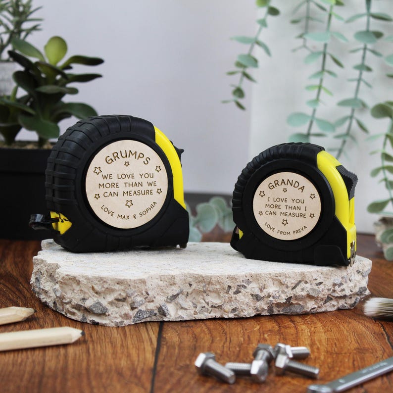Personalised Grandad 3M 5M 7.5M Tape Measure | Grandad DIY Tool | Father's Day Gift for Him, Grandad, Dad | I Love You More Than Can Measure
