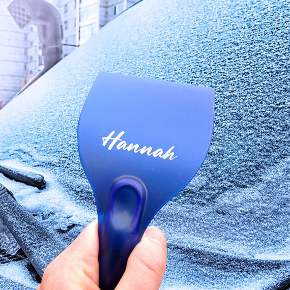 Personalised Blue Ice Scraper, De-icer for Vehicle, Car Windscreen  Windshield Accessory, Window Frost Snow Remover, Glass Ice Scraping Tool 