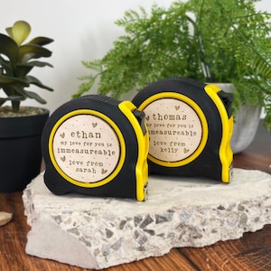 Stanley Tape Measure My Love For You Is Immeasurable, Builder Gift, Personalised 5M 8M Retractable Tape, Husband Birthday Gift for Boyfriend