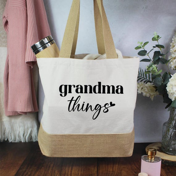 Grandma Things Tote Bag, Grandma Mother's Day Gift, Personalised