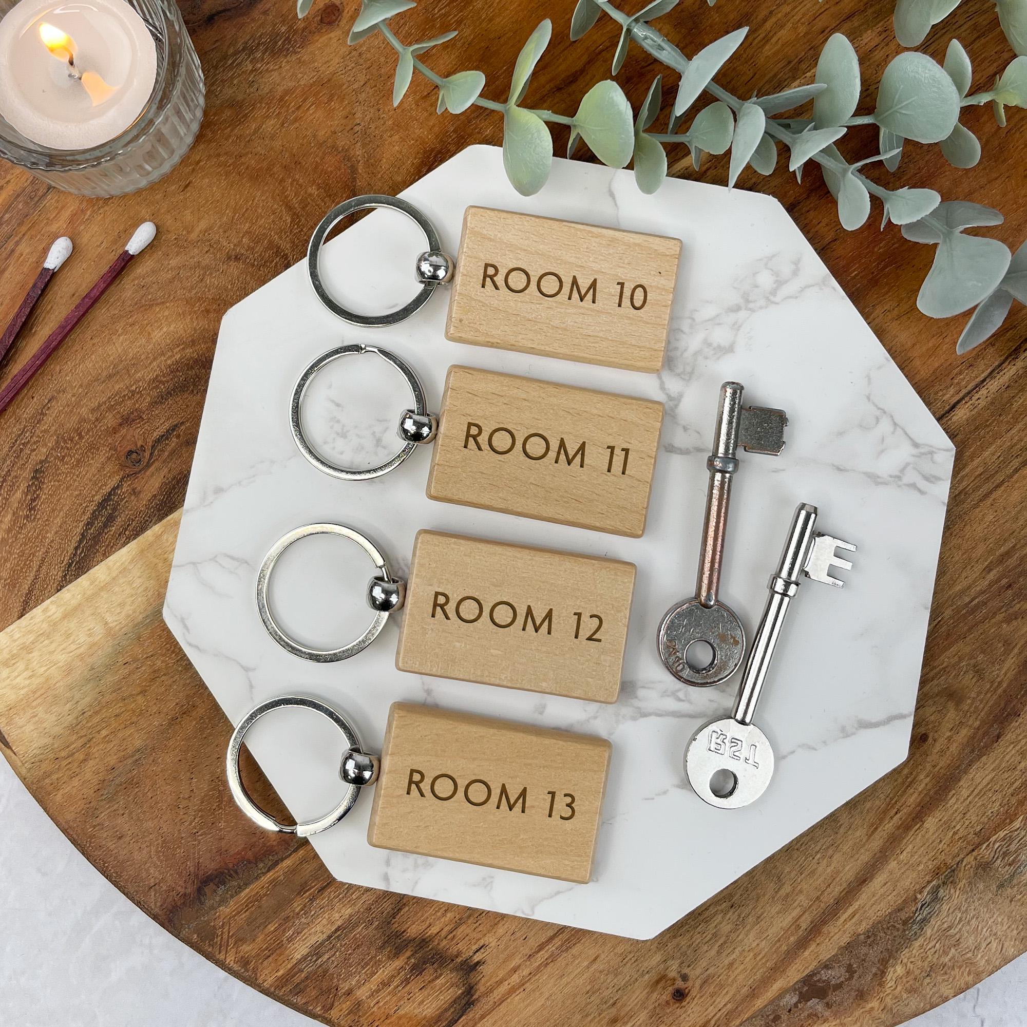 Hotel Key Rings Designs Personalised Wooden Hotel Keyring | Engraved Hotel Room Number Keychain ...