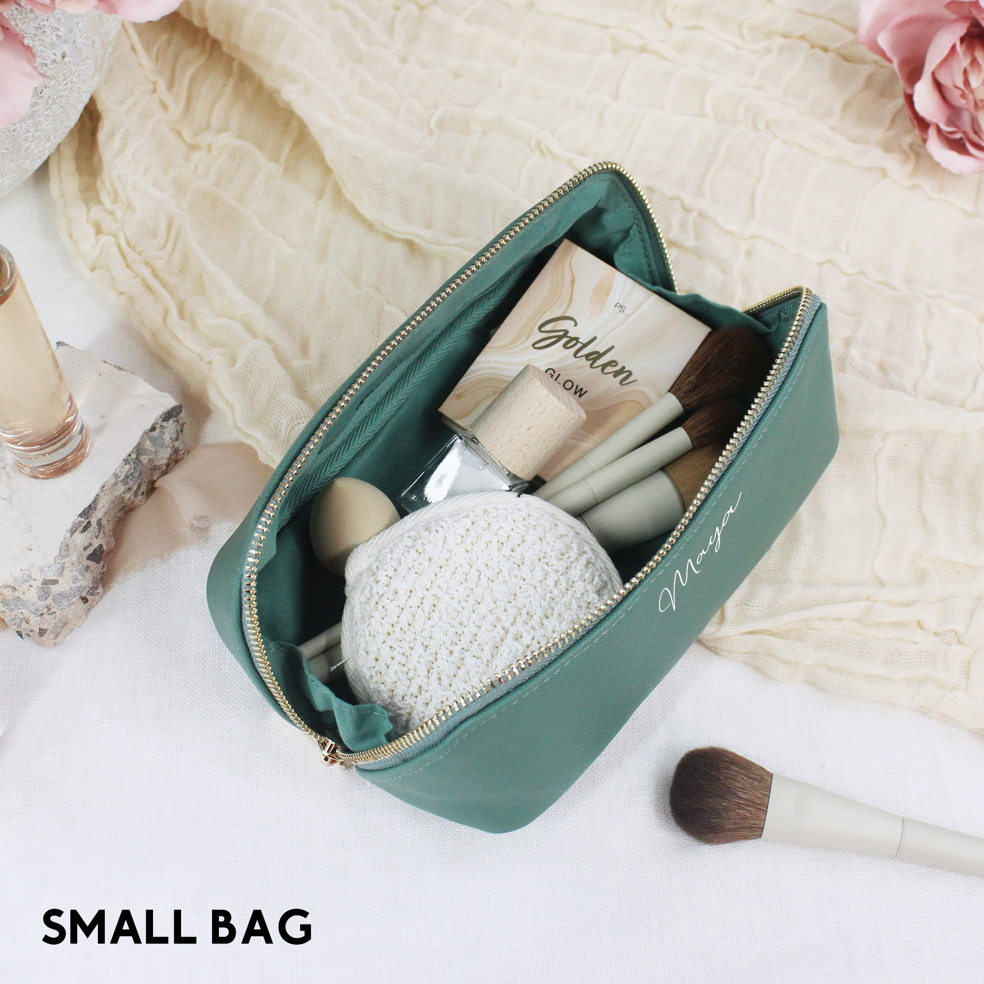 Bridesmaid Make Up Bag, Named Accessory Case, Personalised PU Leather Cosmetic Bag, Maid of Honour Gift, Travel Case, Valentines Day Gift