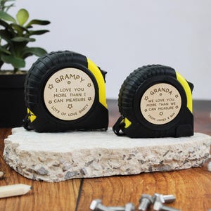 Personalised Grandad 3M 5M 7.5M Tape Measure | Grandad DIY Tool | Father's Day Gift for Him, Grandad, Dad | I Love You More Than Can Measure