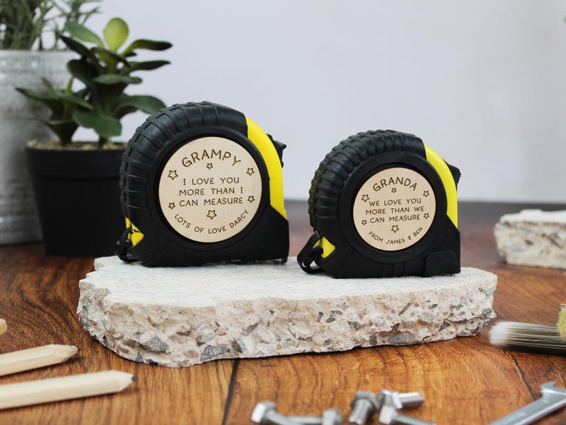 Personalised Grandad 3M 5M 7.5M Tape Measure | Grandad DIY Tool | Father's Day Gift for Him, Grandad, Dad | I Love You More Than Can Measure